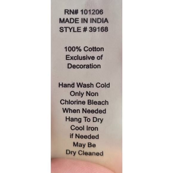 Soft Surroundings Pink & White Beaded Floral India Inspired Tunic XSP - Picture 3 of 6